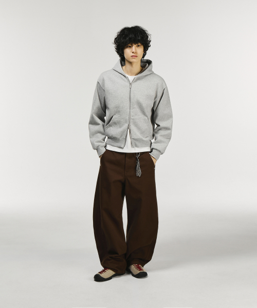 Curved Side Panel Cotton Pants