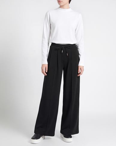Woman Pants Black Size M Cotton, Elastane