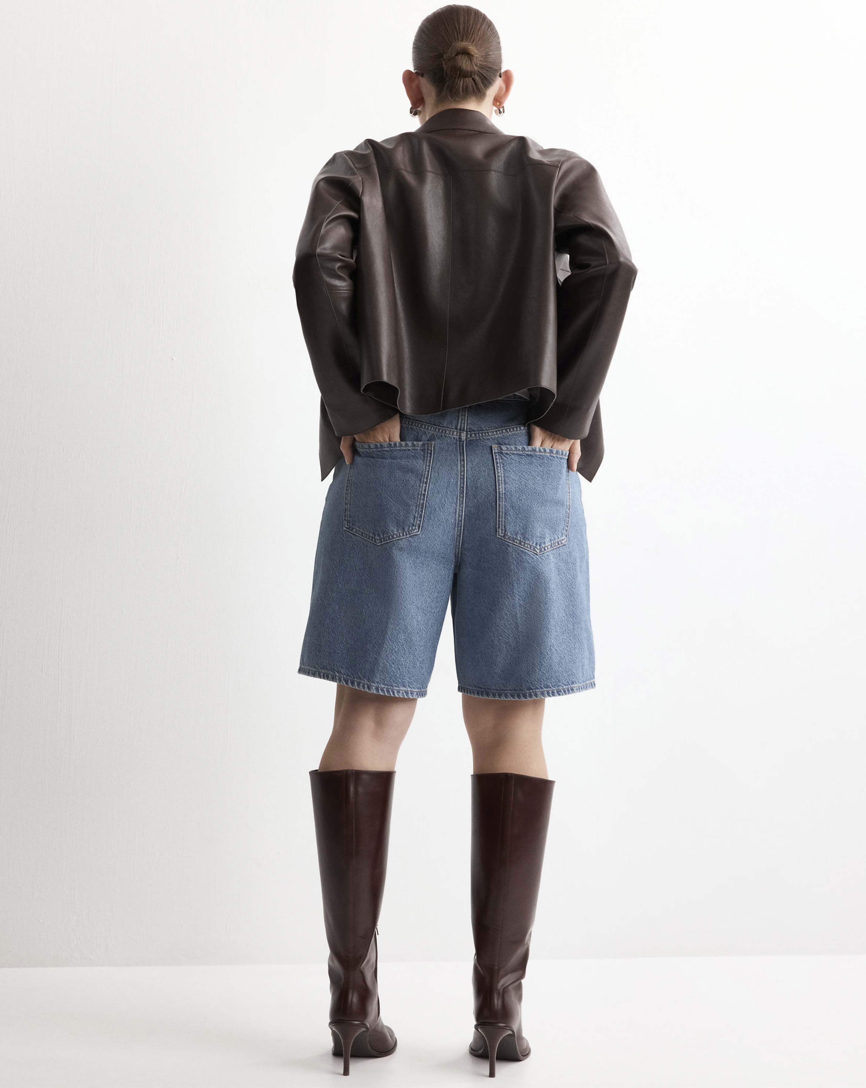 Mango High-Waist Straight-Fit Bermuda