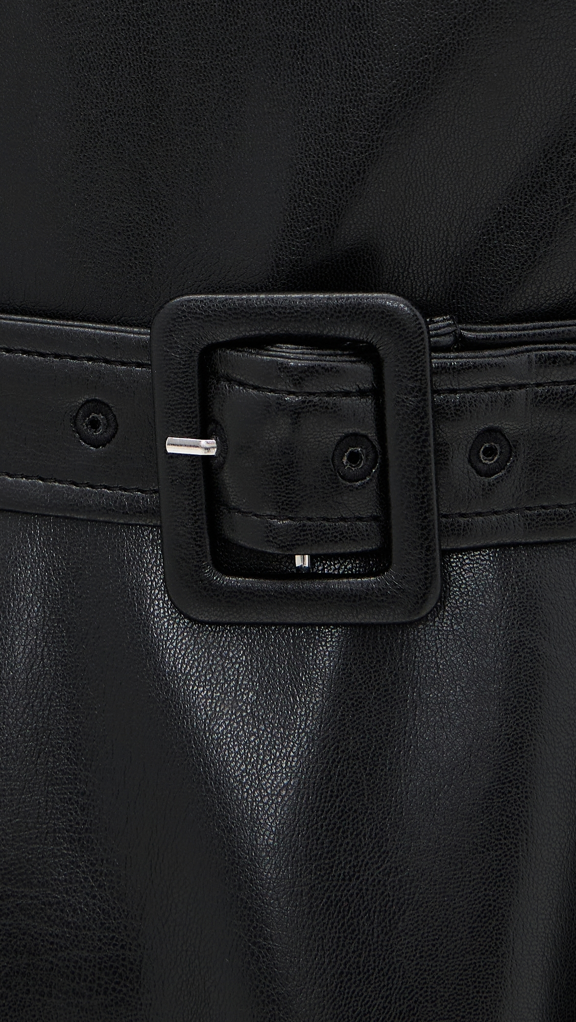 Vegan Leather Zelda Dress Black