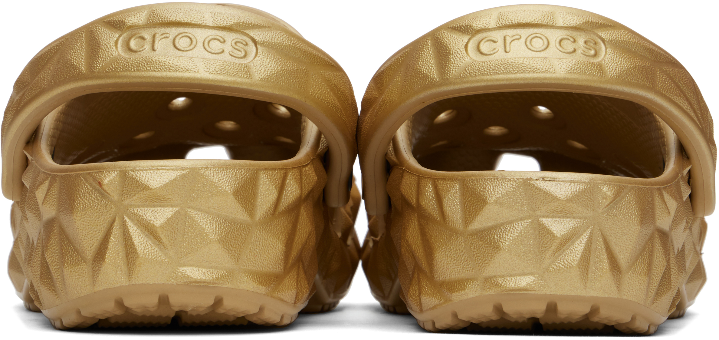 Crocs Gold Classic Metallic Geometric Clogs