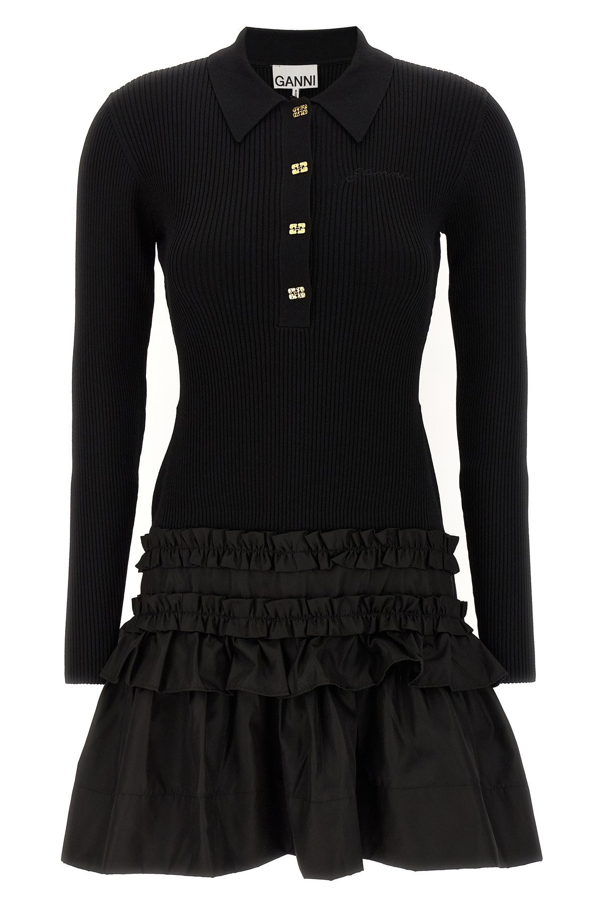 'Melange Rib Knit Mini' Dress