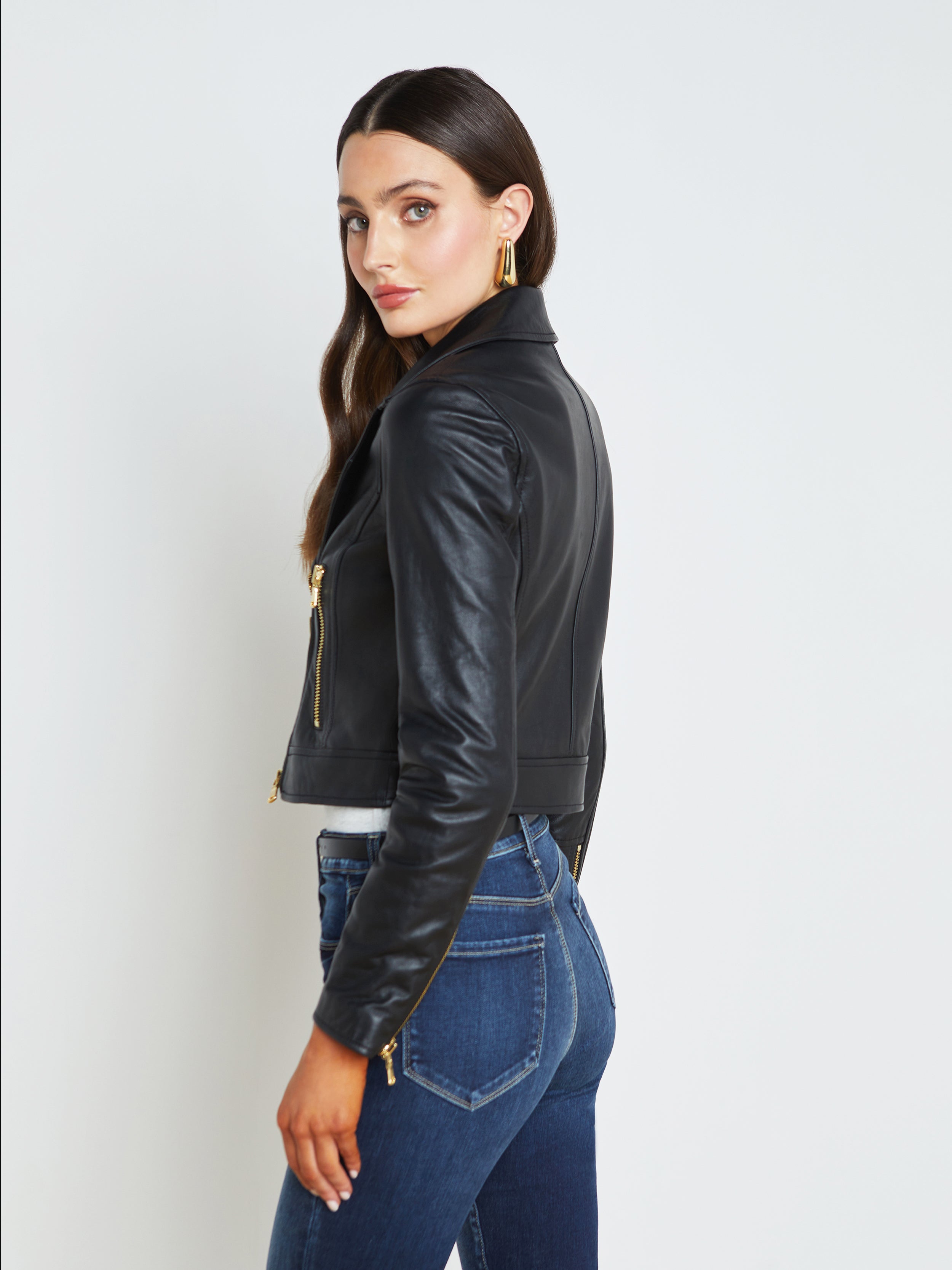 Onna Leather Jacket In Black