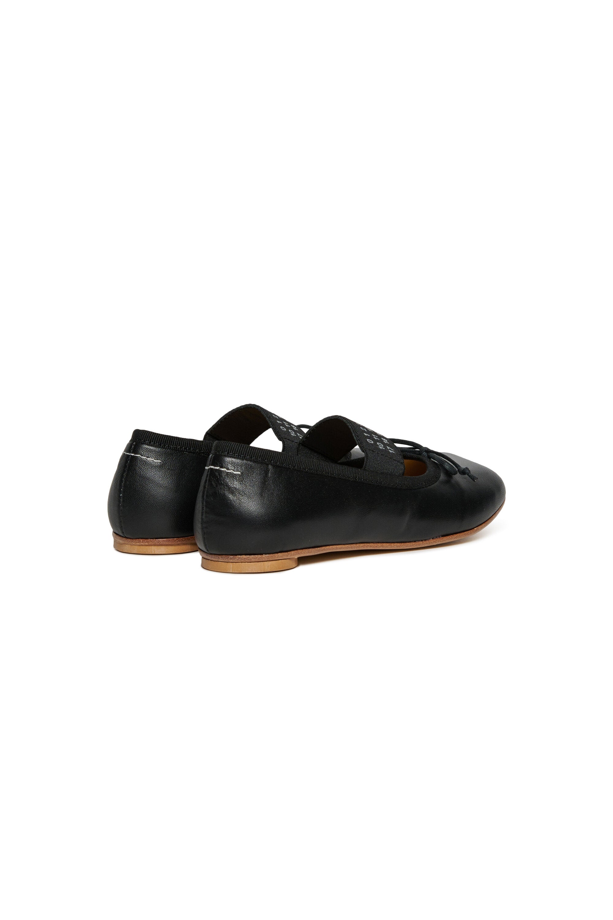 Leather ballet shoes with Numeric logo - Girl - Black