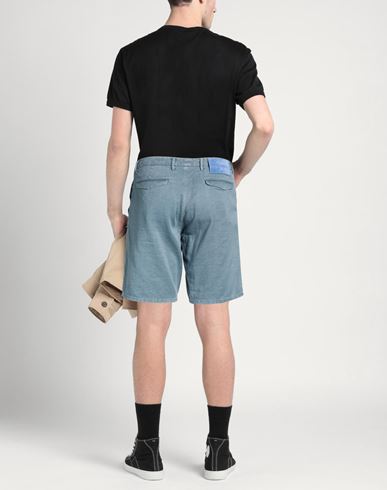 Man Denim shorts Slate blue Size 32 Linen, Cotton, Elastane