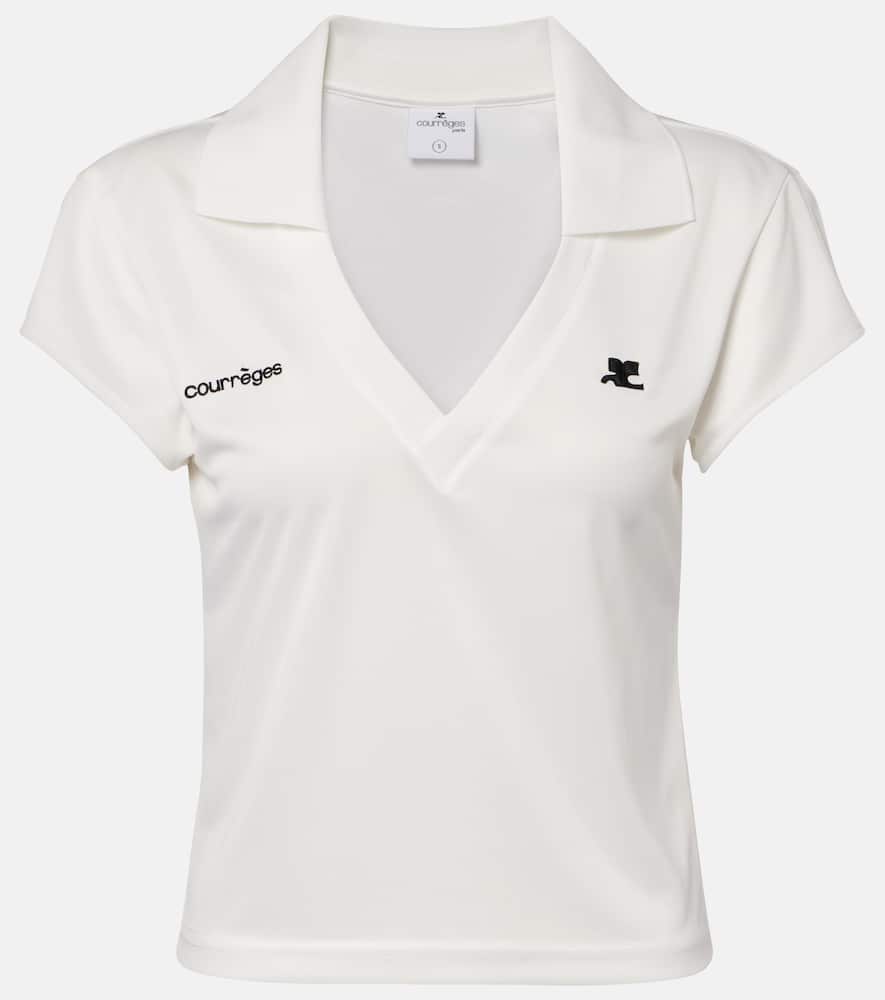 Courrèges Logo jersey polo shirt
