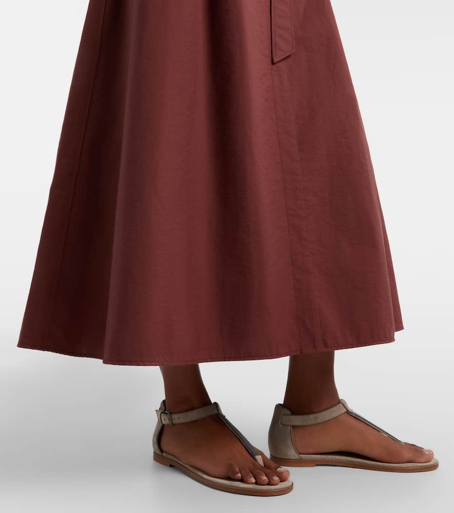 Monili cotton-blend midi dress