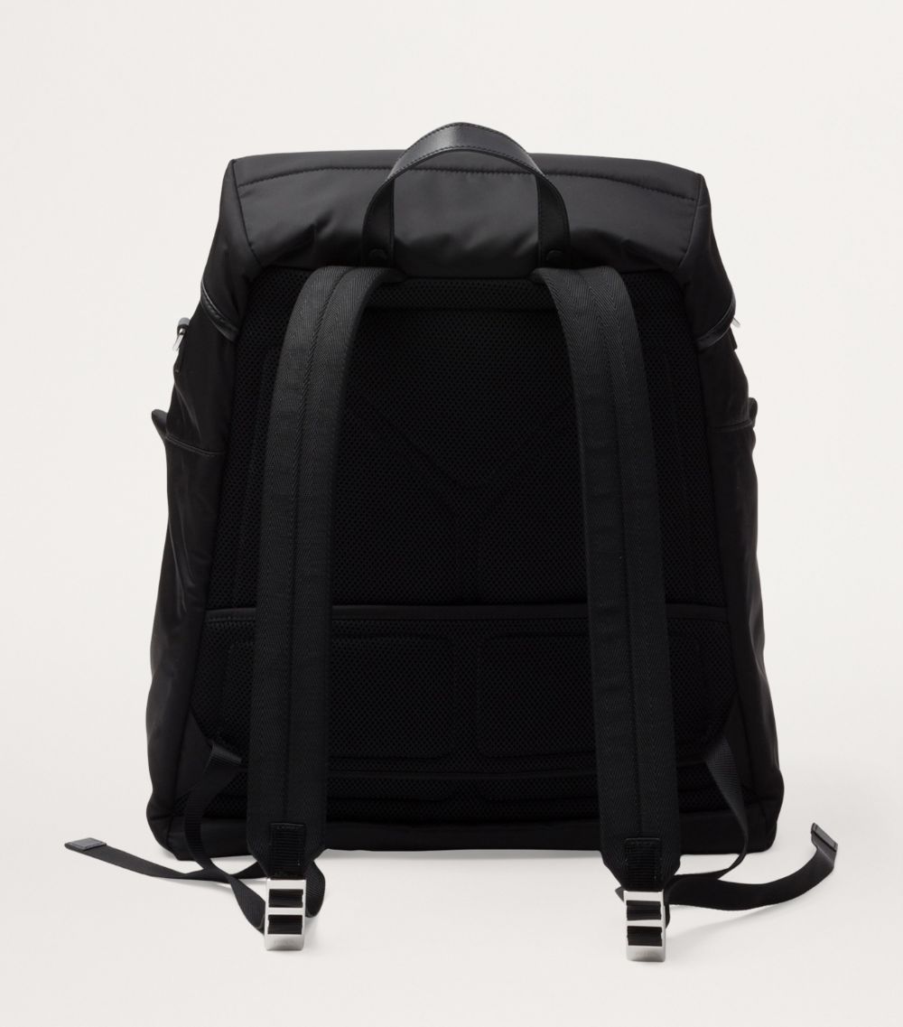Re-Nylon And Saffiano Leather Backpack