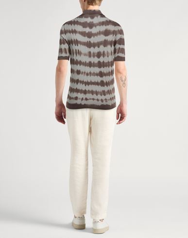 Man Sweater Brown Size 40 Cotton, Silk