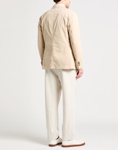 Man Blazer Beige Size 44 Cotton, Elastane