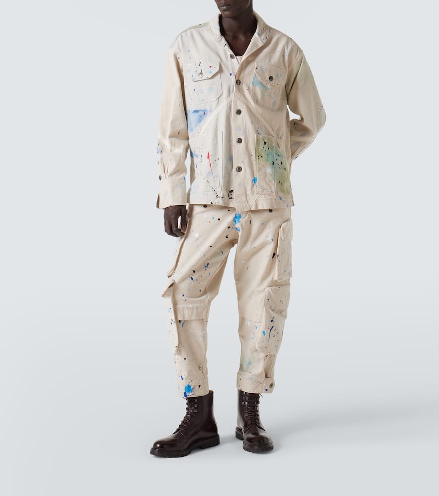 Painter printed cotton jacket