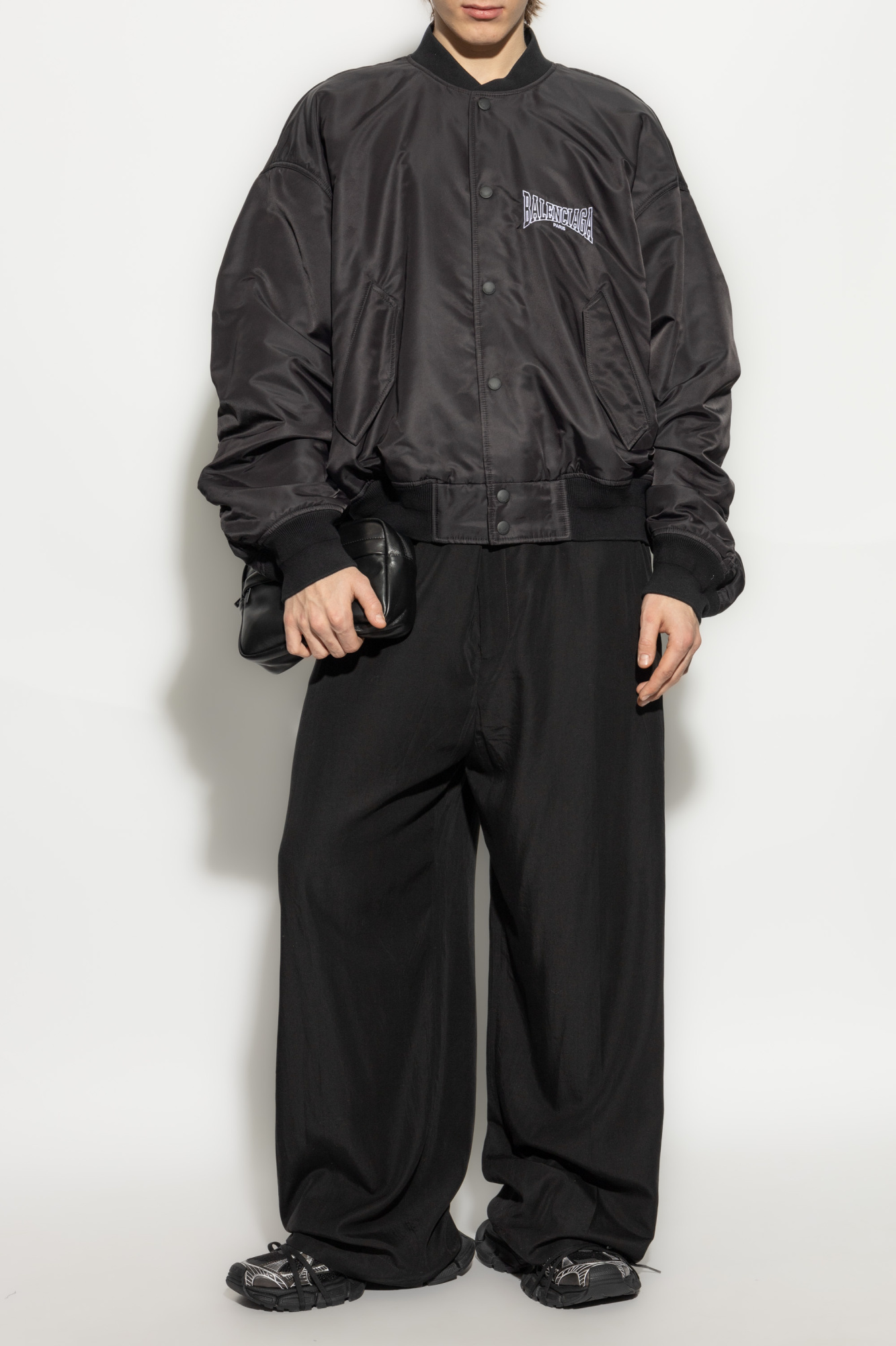 Loose-fit Trousers, Men's, Black