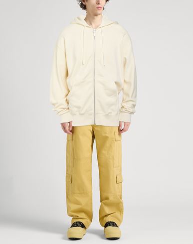 Man Sweatshirt Cream Size XL Cotton