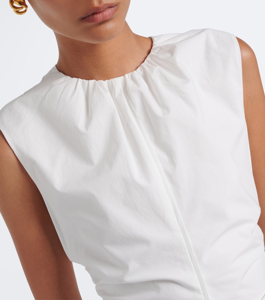 Klara ruched cotton minidress