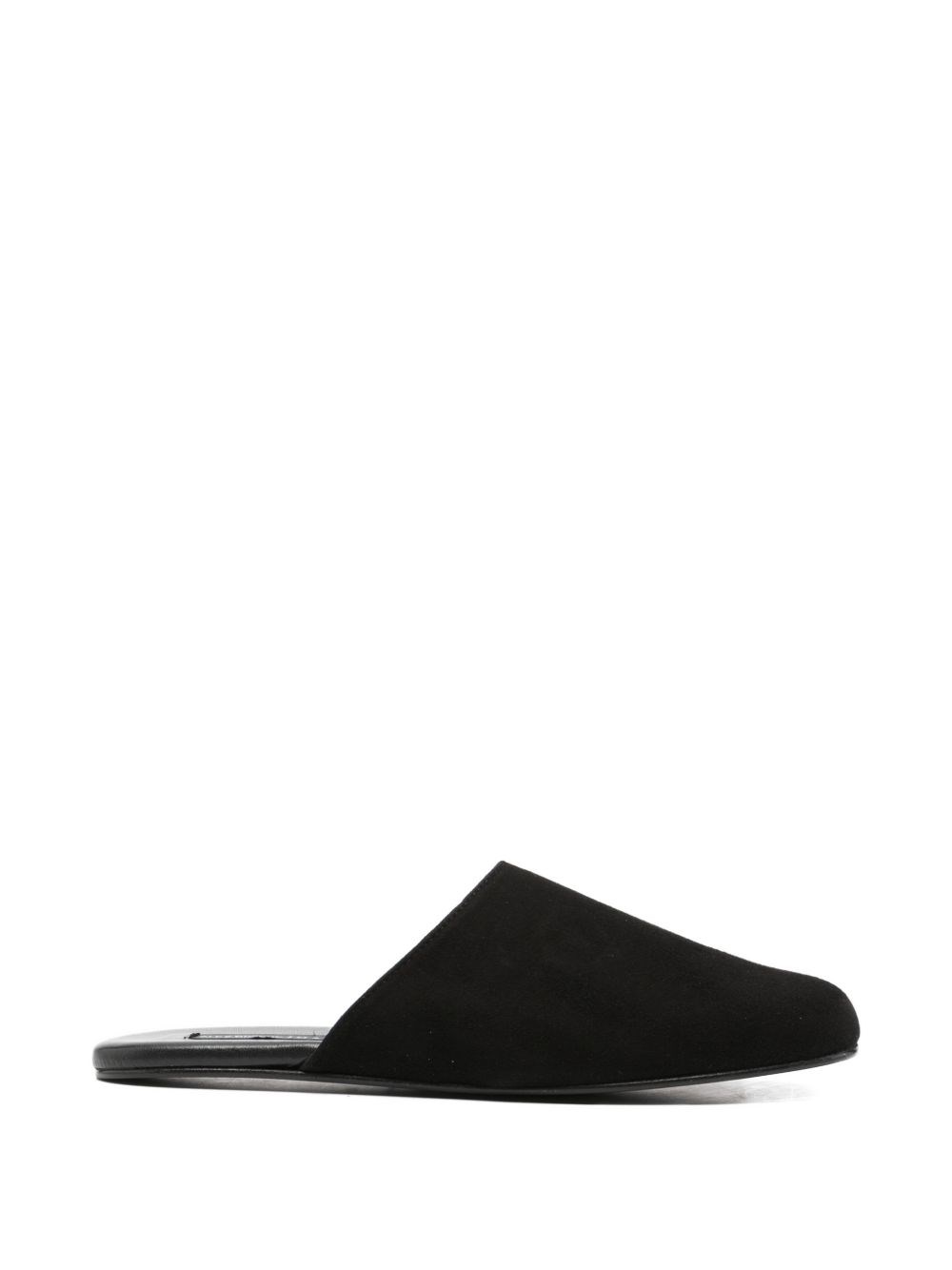 Manebi - suede leather flat closed toe slipper