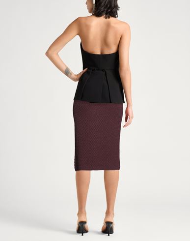 Woman Midi skirt Burgundy Size L Cashmere