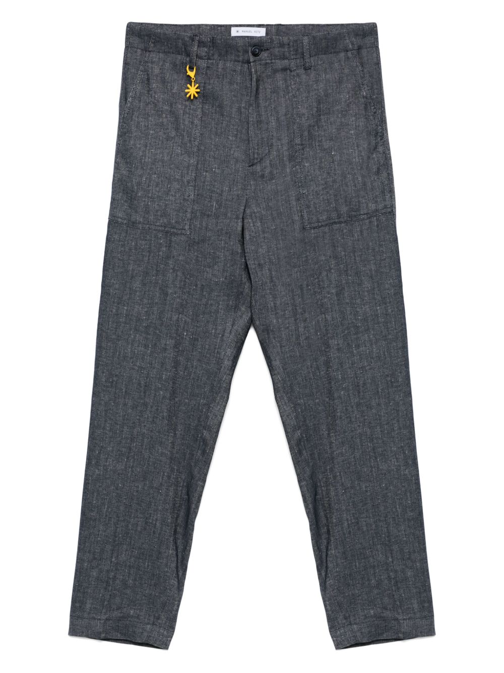 Manuel Ritz logo-patch trousers - Neutrals