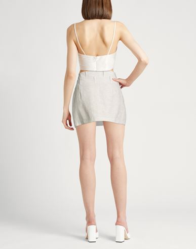 Woman Mini skirt Beige Size 2 Linen
