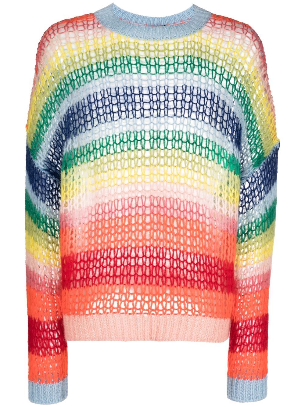 Striped crew-neck jumper - Blue