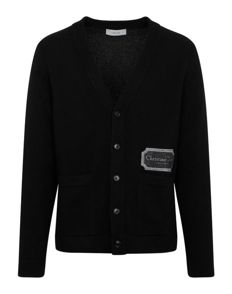 Dior Homme Logo Patch Knit Cardigan