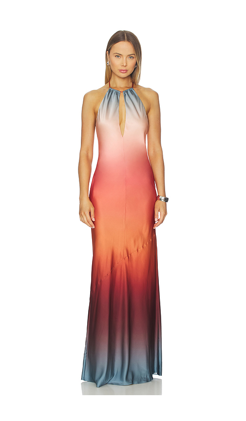 Lovers and Friends Marie Gown in Orange Blue Ombre. XL also in L, M, S