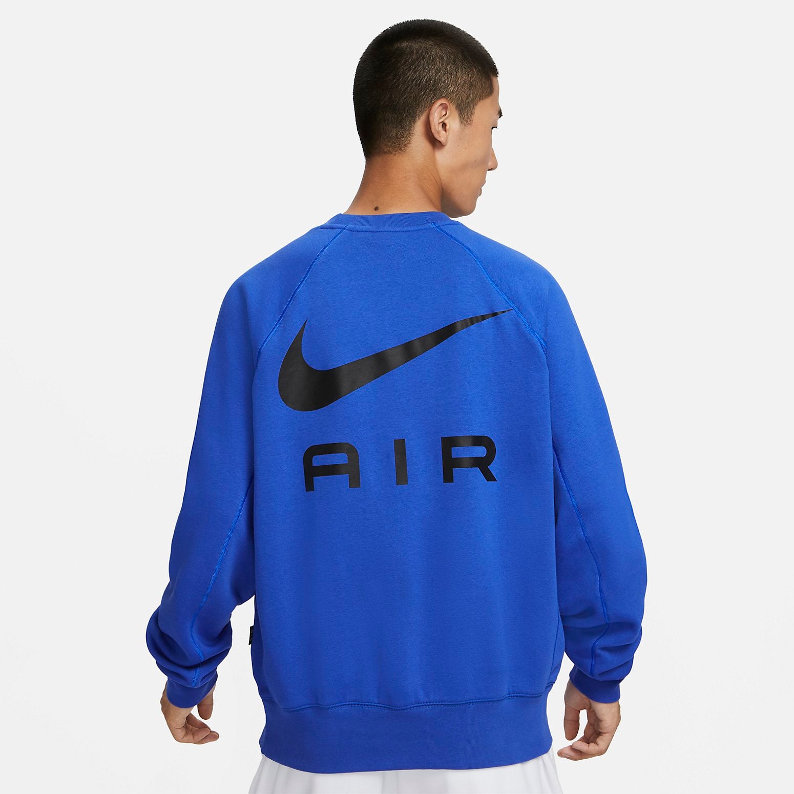 nike air fleece crew sweatshirt blue
