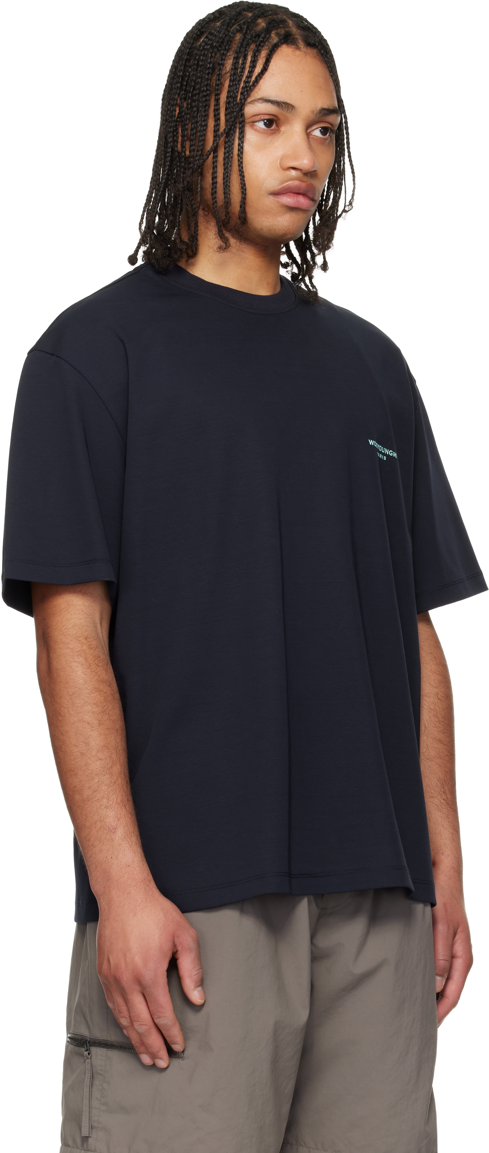 Navy Tuft Embroidered Back Logo T-shirt