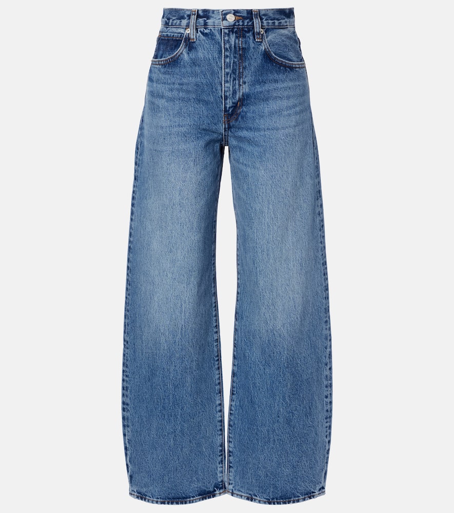 Bow barrel-leg jeans