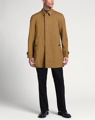 Man Overcoat & Trench Coat Khaki Size 36 Cotton