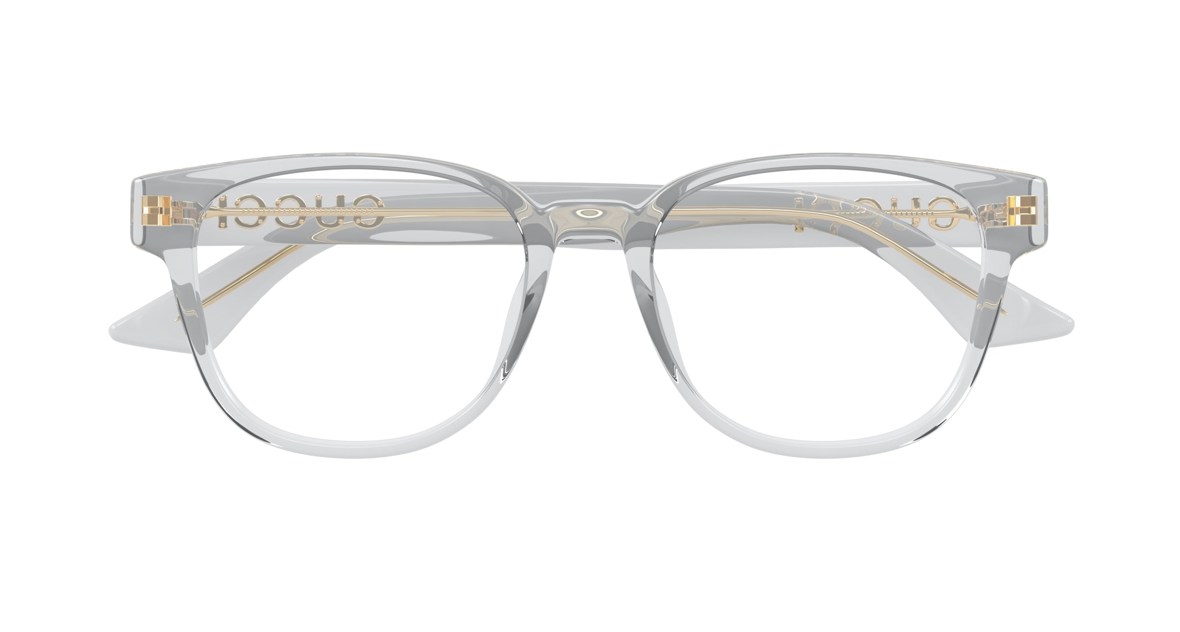 Gucci Unisex Gucci GG1746OA 003 Optical frames Acetate Grey Transparent Round