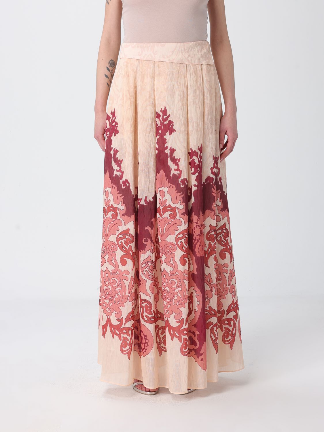 Skirt Woman color Mahogany