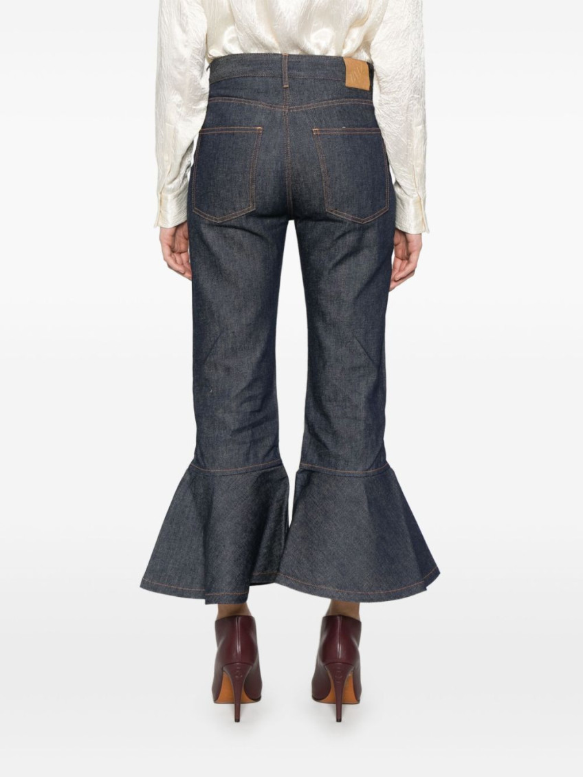 Dark Blue Petal Leg Jeans