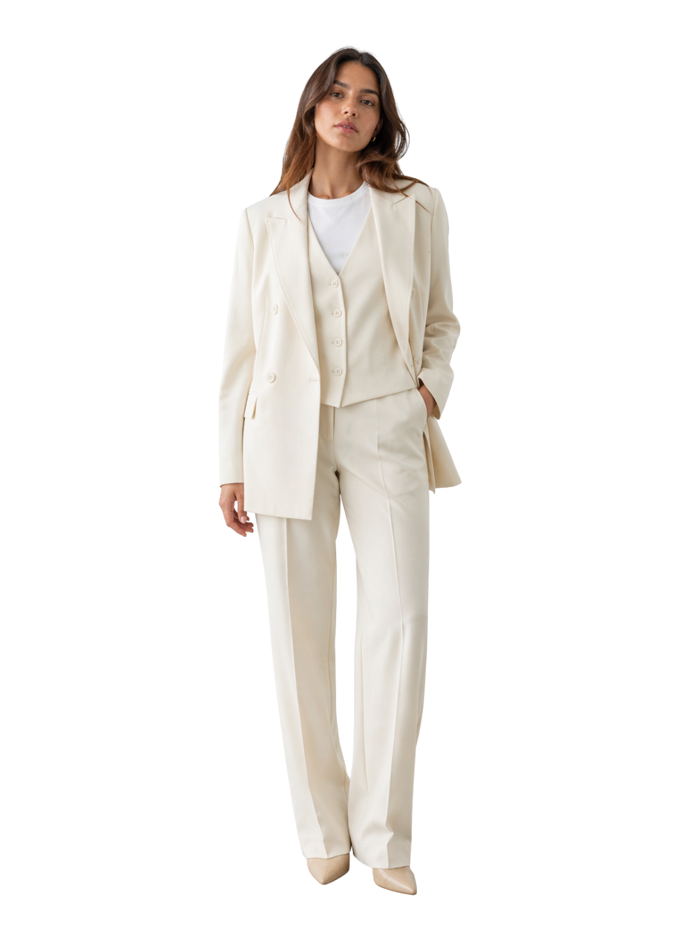 Virgin Wool Sheath Dress — White