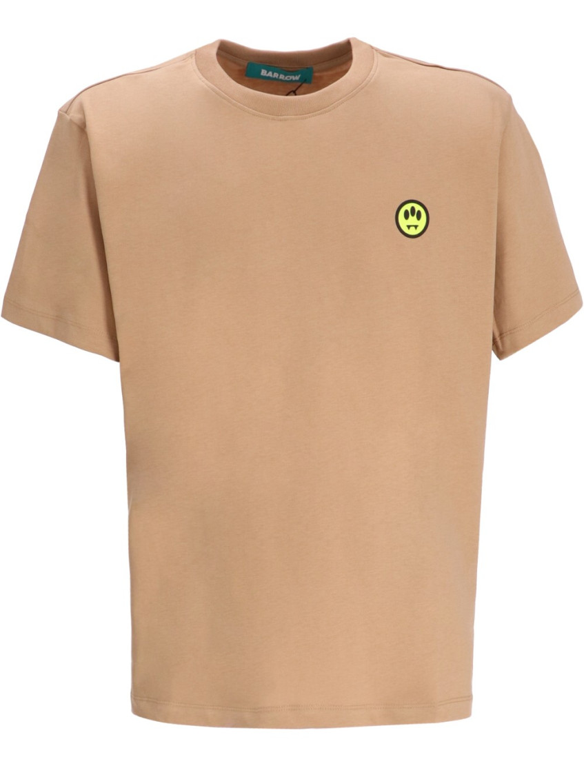 Orange Roundneck Logo Print T-Shirt