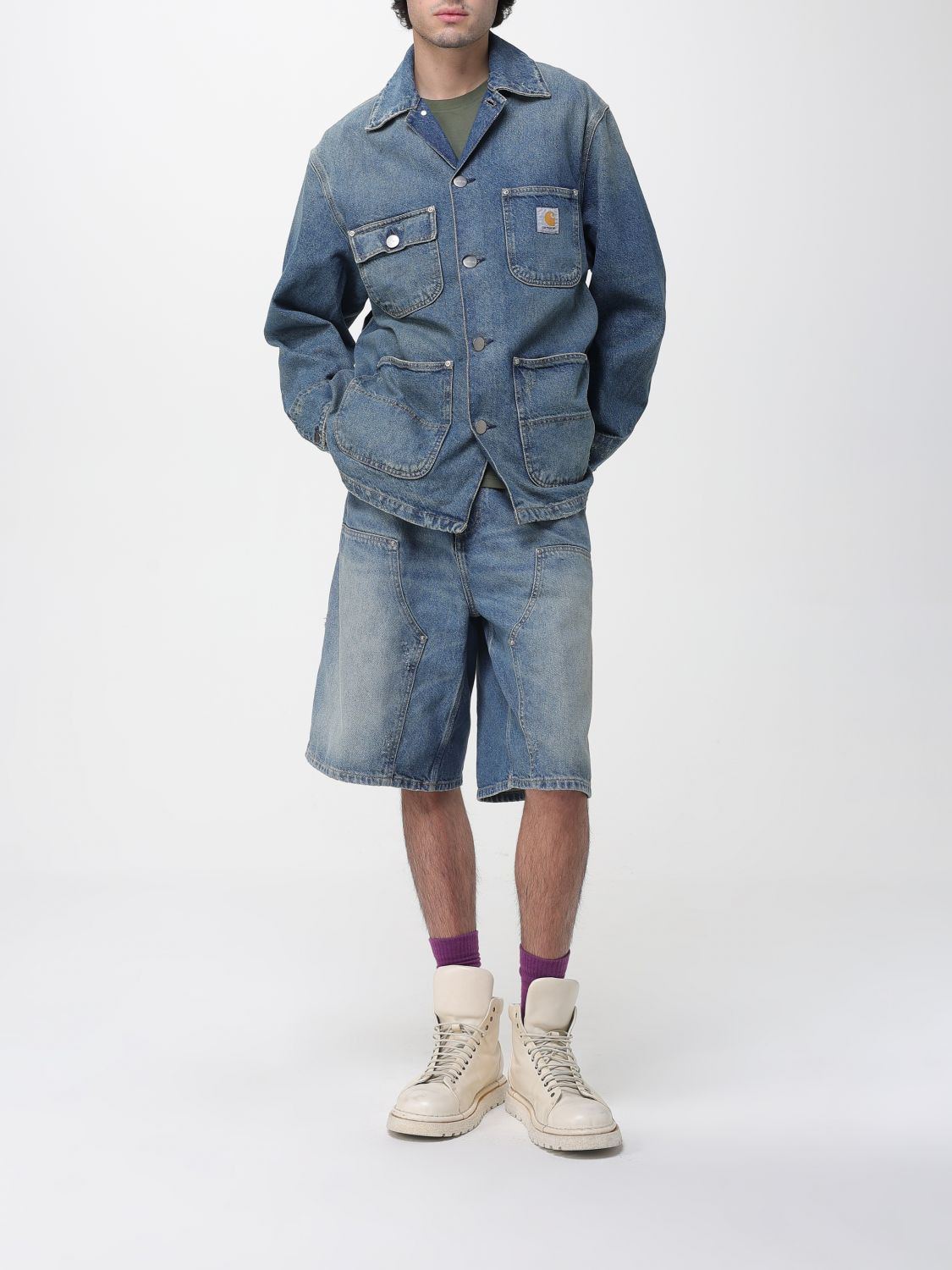 Jacket Men color Denim