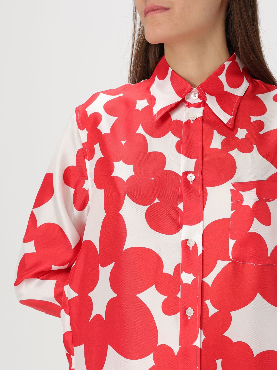 Floral-print shirt - Red