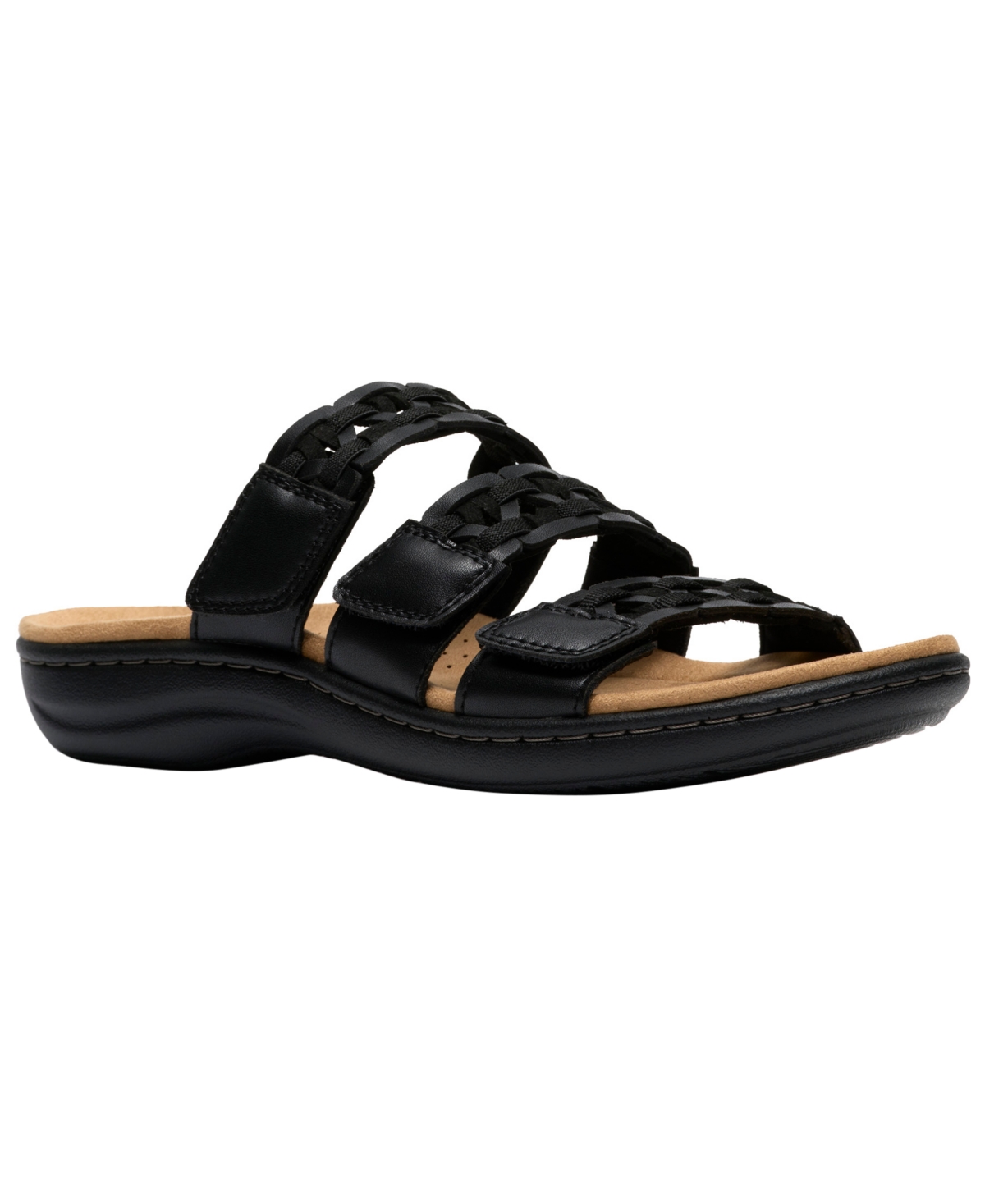 Women's Collection Round Toe Sandals - Black Leather