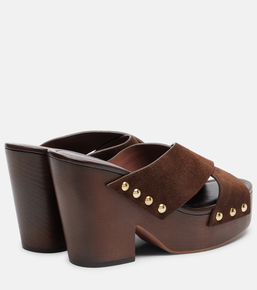 Marisol suede platform mules