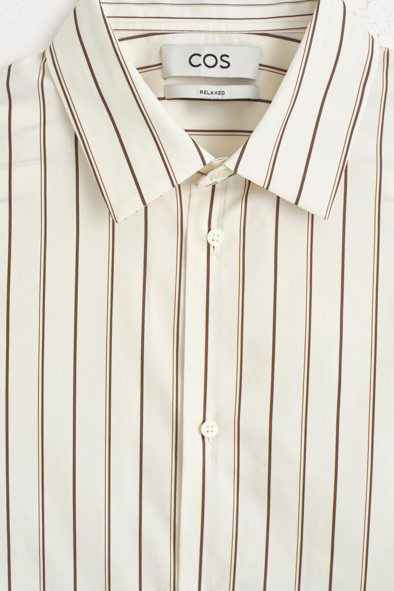 Striped Structured Cotton-Silk Shirt
