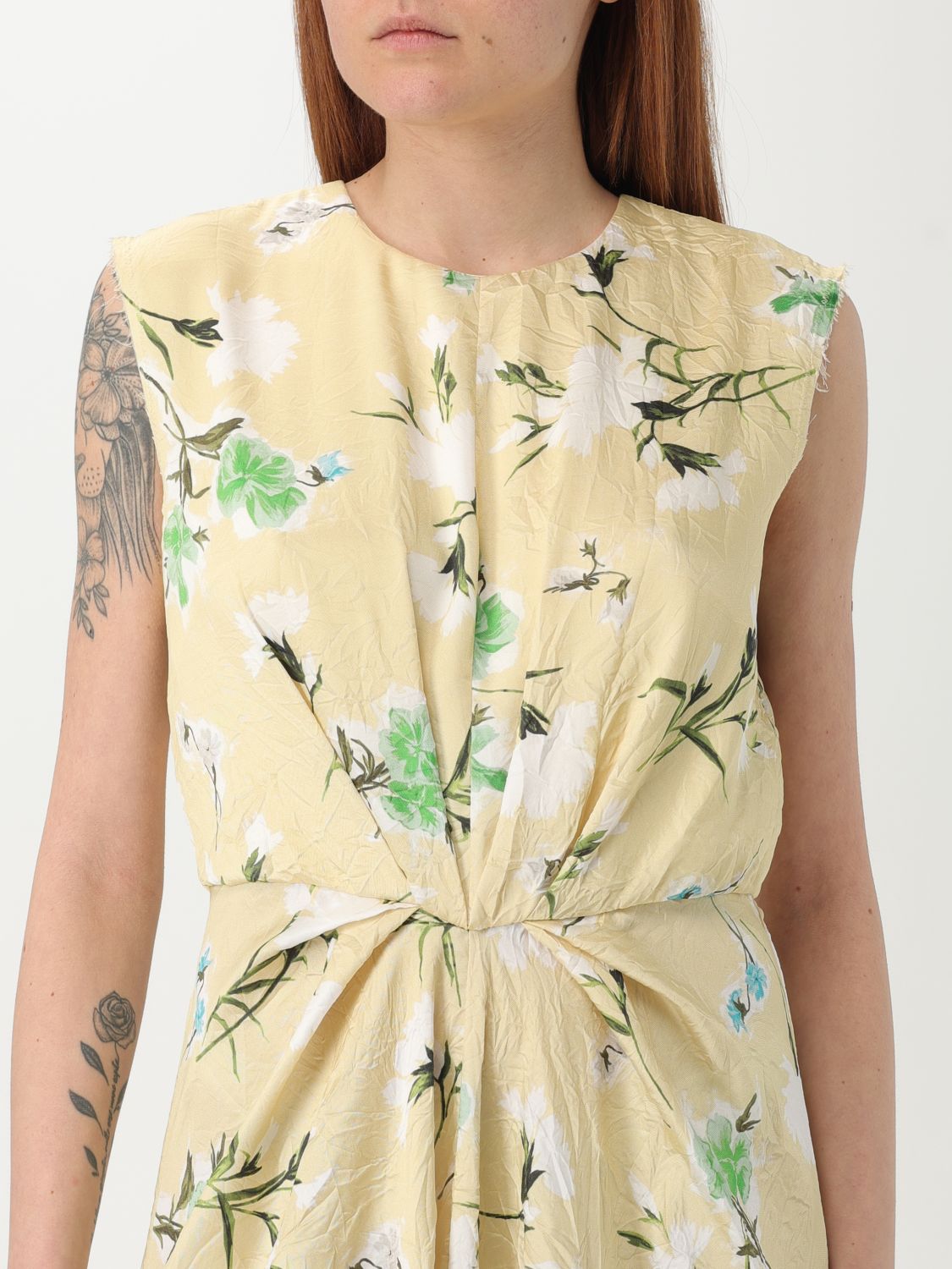 ERDEM sleeveless pencil dress - Yellow