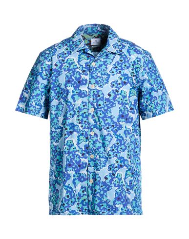 Man Shirt Blue Size L Cotton