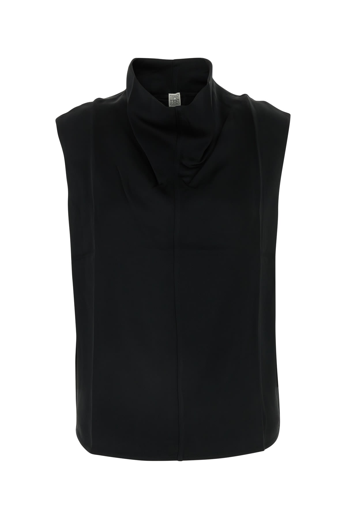 Black Collared Sleeveless Top