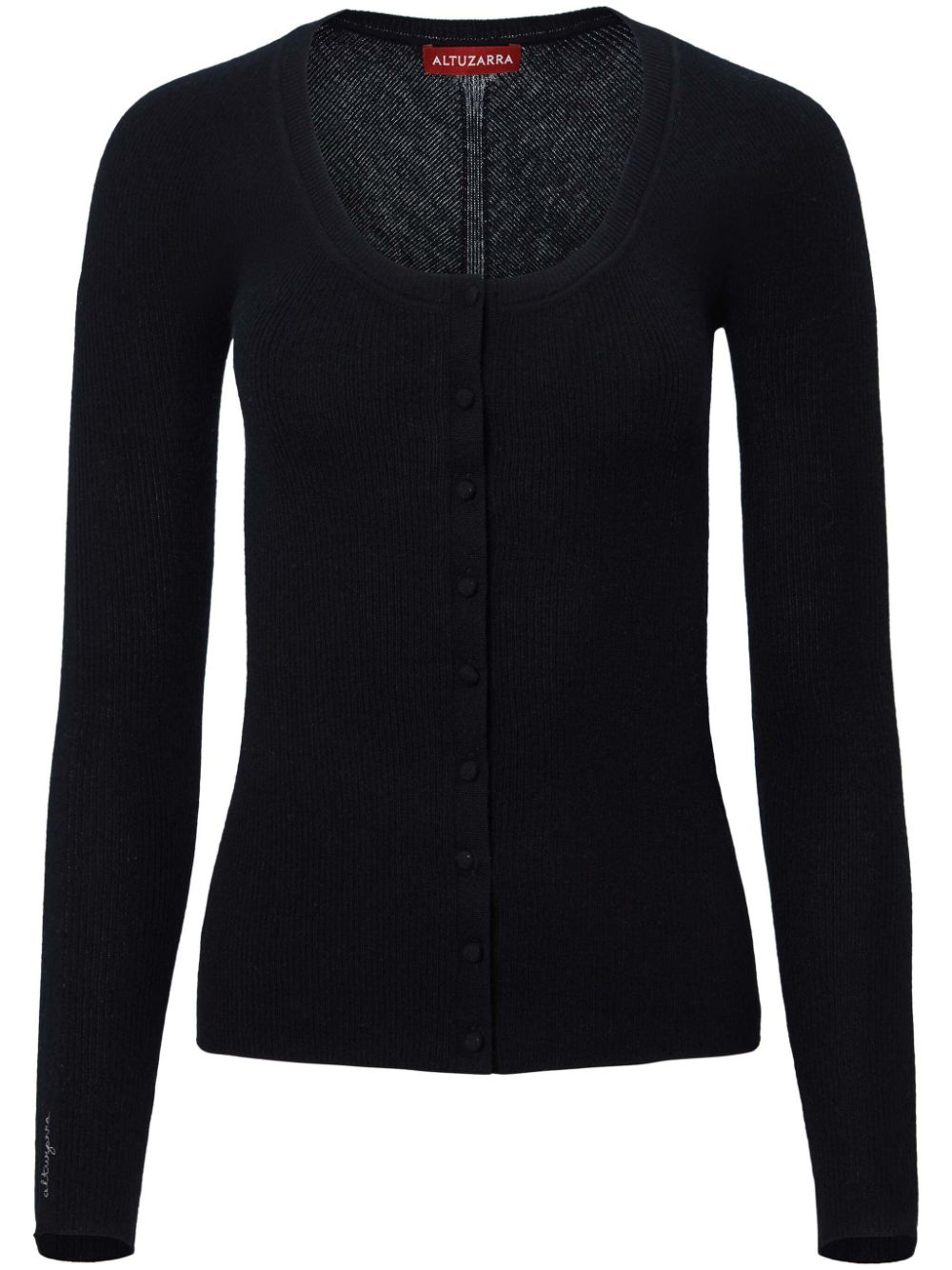 Jones logo-embroidered cashmere cardigan - Black