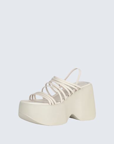 Vic Matiē Woman Sandals Ivory Size 10 Leather