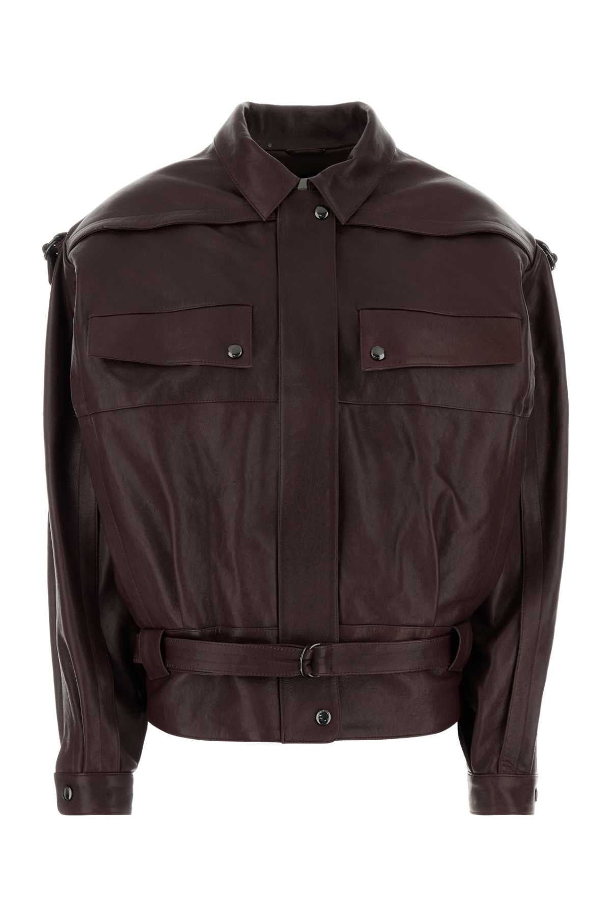 Leather Jacket — Burgundy