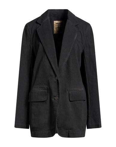 Woman Blazer Charcoal Size M Cotton