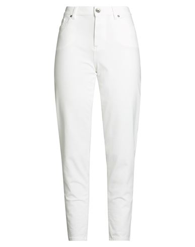 Woman Pants White Size 4 Cotton, Polyamide, Elastane