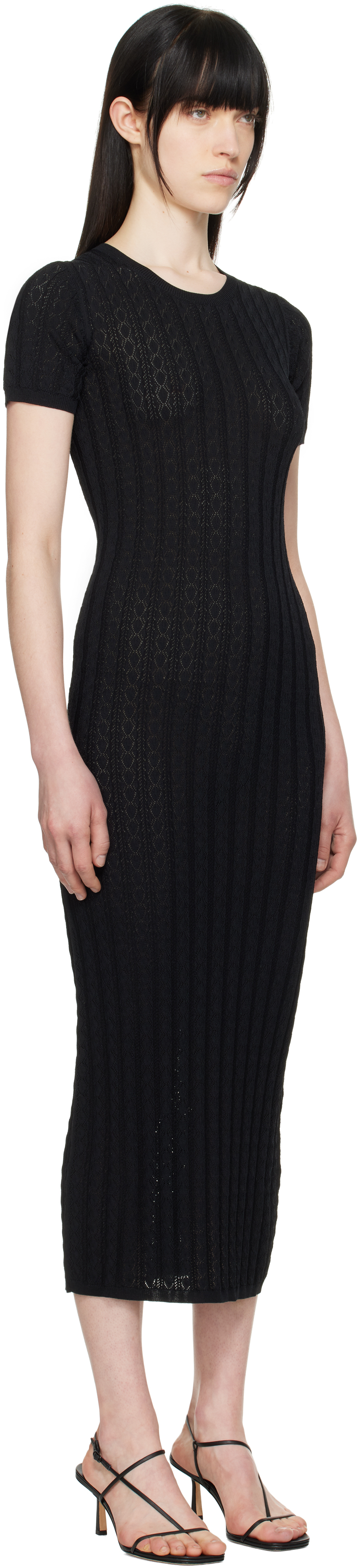 Loulou Studio Black Aruba Midi Dress