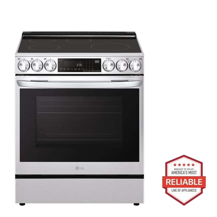 LG Smart Induction Slide-in Range with InstaView®, ProBake Convection®, Air Fry, and Air Sous Vide, Print Proof Stainless Steel, 6.. ft