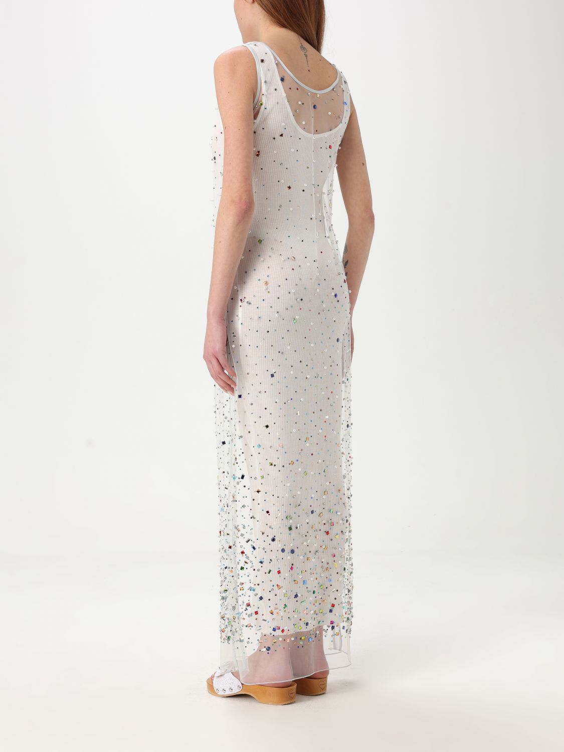Sunset sleeveless maxi dress - White